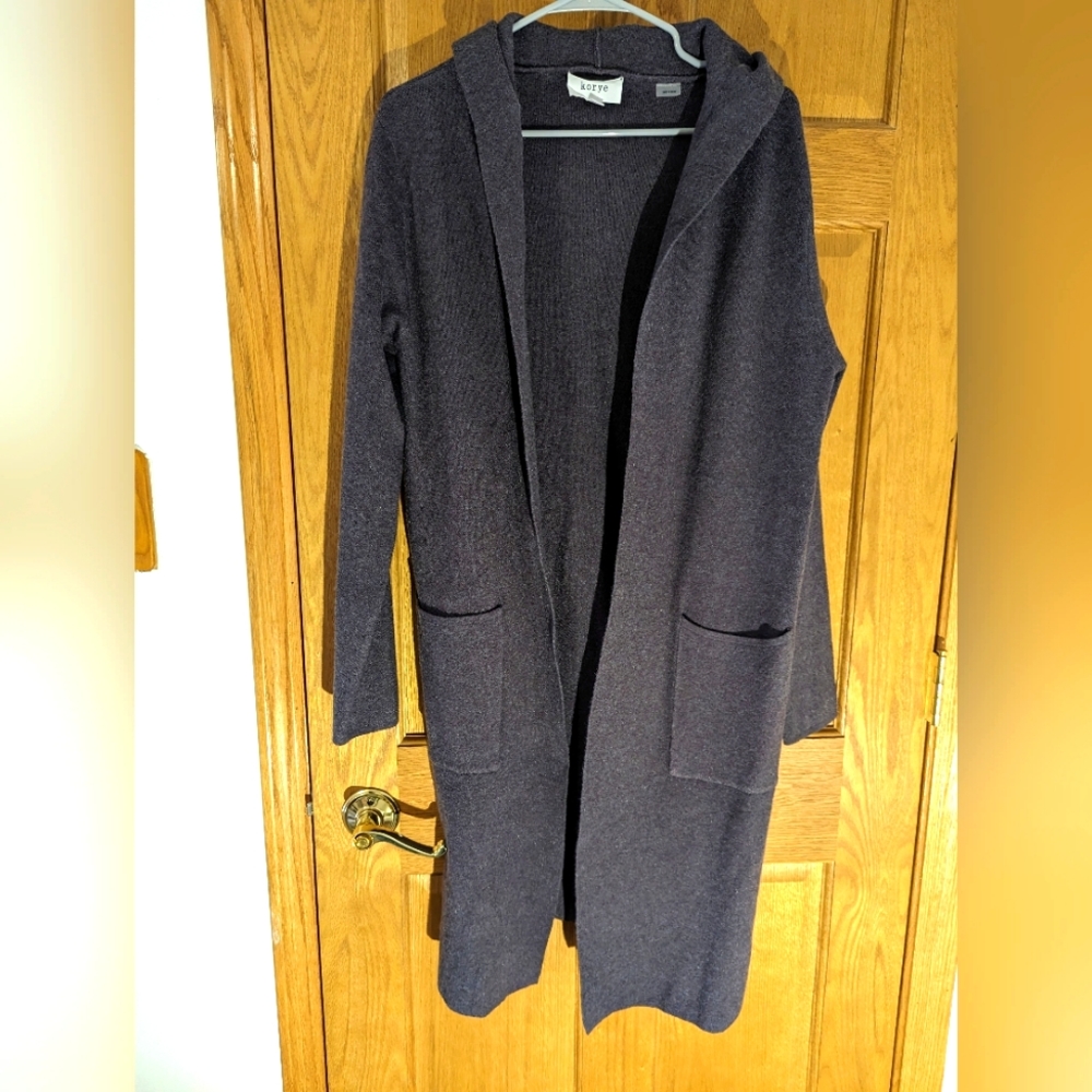 Korye, Medium, dark Gray, long cardigan